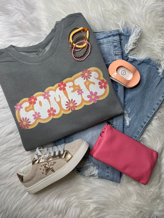 Floral Comets Lightweight Crewneck