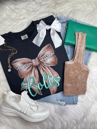 Football Bow Colts Tee