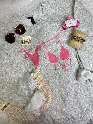 Two Piece Bathing Suit Crewneck