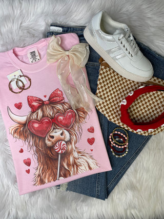 High Land Cow Valentine's Tee