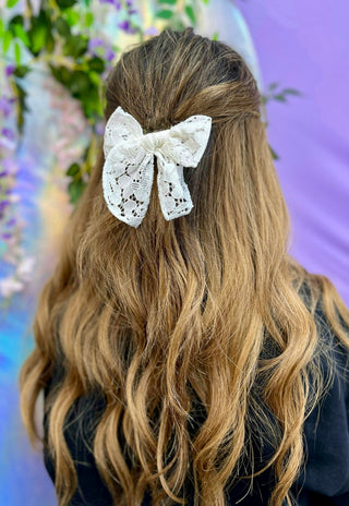 Small Lace Bow- Multiple Colors