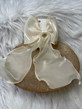 Cream Ribbon Bow