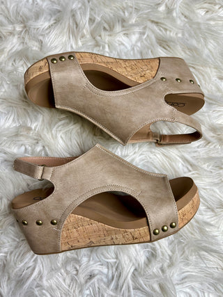 Carley Camel Wedges