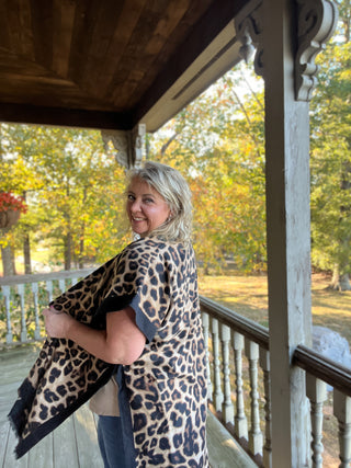 Animal Print Kimono