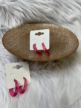 Hot Pink Jelly Hoops