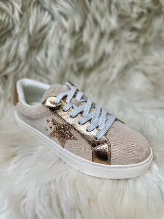 Rose Gold Shimmer Sneaker