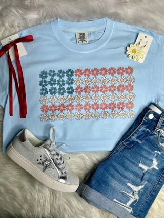 Flower USA Flag Tee