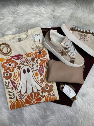 Fall Flower Ghost Tee