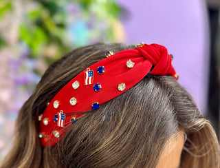 Red Patriotic Headband