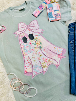 Patchwork Bow Ghost Tee
