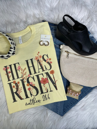 He Has Risen Floral Tee