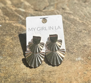 Tucker Silver Fan Earrings