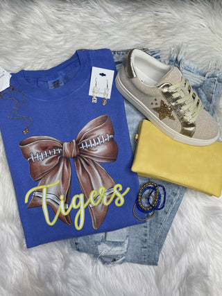 Tigers Football Bow Tee