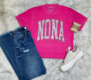 Nona Pink Floral Tee