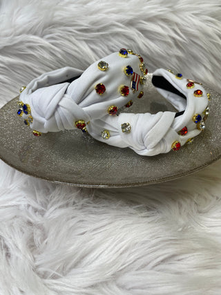 White Patriotic Headband
