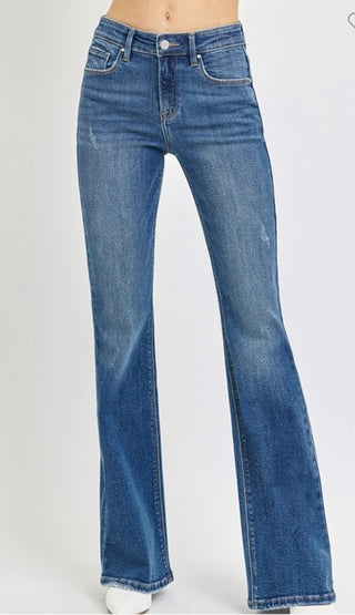Risen Tummy Control Mid Rise Flares