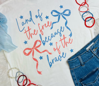 Land of the Free Because of the Brave Tee
