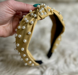 Mustard Pearl Headband