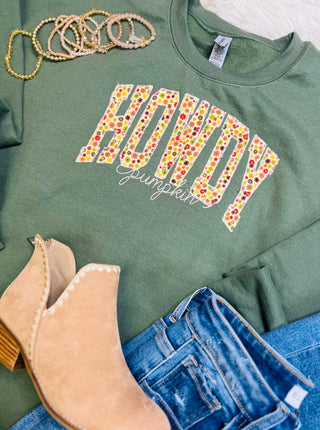 Howdy Pumpkin Applique Crewneck