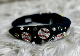 Black Baseball Headband