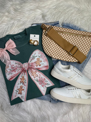 Gingerbread Vintage Bow Tee