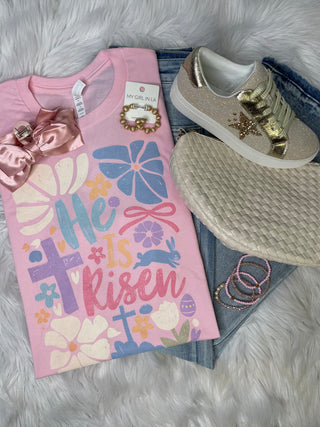 He Is Risen Floral Tee