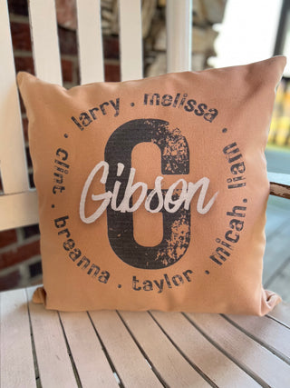 Family Name Pillow