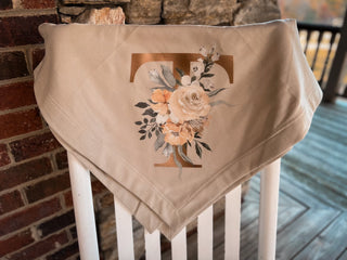 Floral Initial Blanket