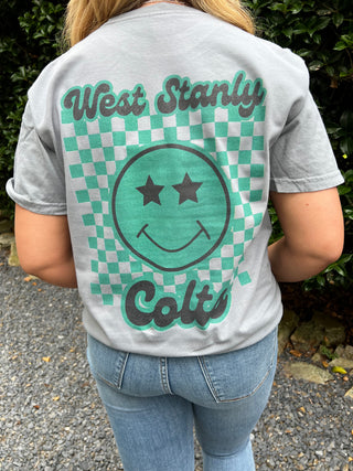 Checkered West Stanly Colts Tee