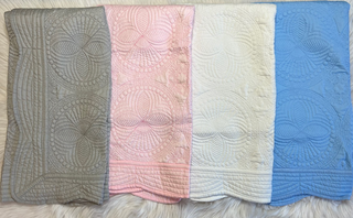 Monogram Baby Quilt-Personalized Baby Blanket-Crib Quilt-Baby Gift-Embroidered Baby Quilt