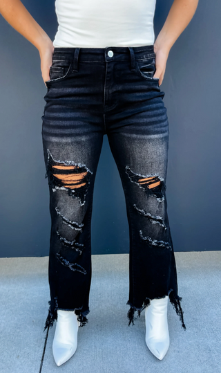 Black Urban Cropped Jeans