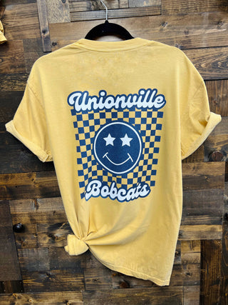 Checkered Unionville Bobcats Tee