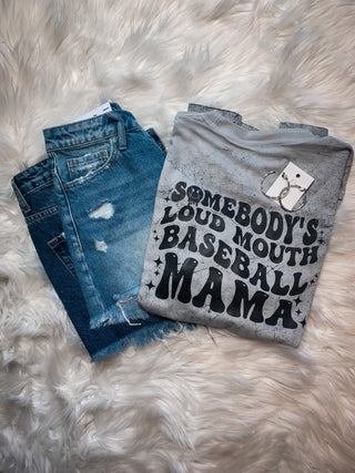 Loud Mouth Baseball Mama Tee