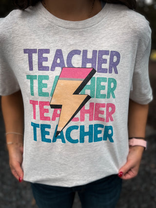 Teacher Lightening Bolt Tee