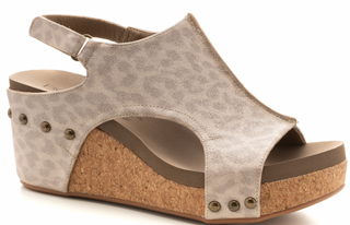 Carley Tan Leopard Wedge