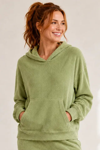 Chartreuse Urban Ribbed Hoodie