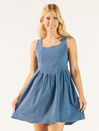 Baby Blue Denim Dress
