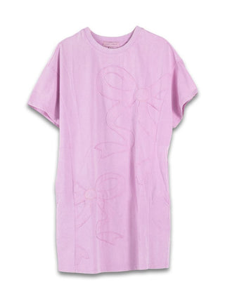 Pink Vintage Wash Bow Dress