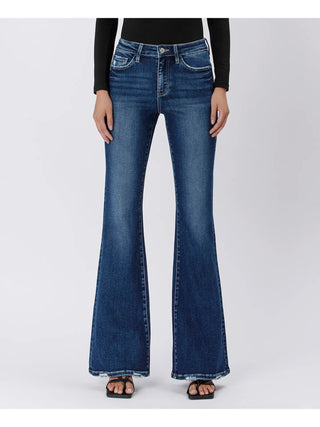High Rise Full Length Flare Jeans