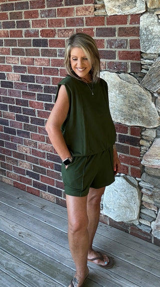 Army Green French Terry Set