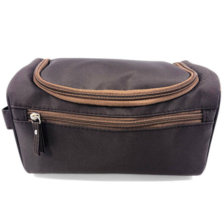 Men's Large Nylon Hanging Dopp Kit: Coffee