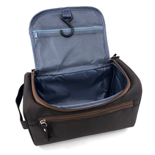 Men's Large Nylon Hanging Dopp Kit: Coffee