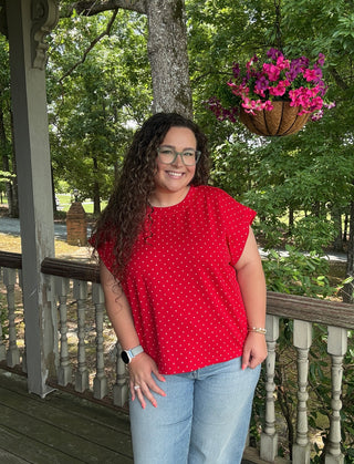 Polka Dot Relaxed Top