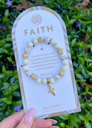 Multi Cream Faith Bracelet