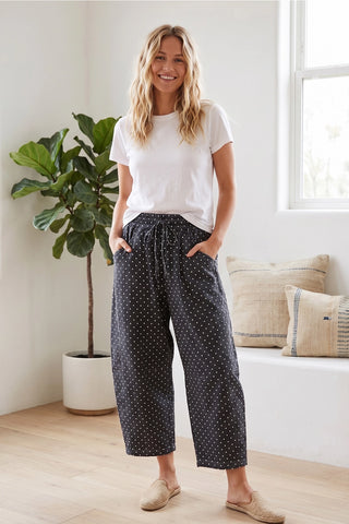 Oversized Mineral Washed Scuba Barrel Lounge Pants