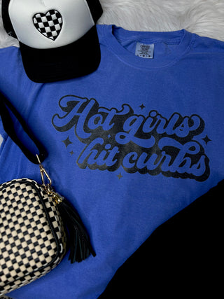 Blue Hot Girls Hit Curbs Tee