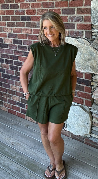 Army Green French Terry Set