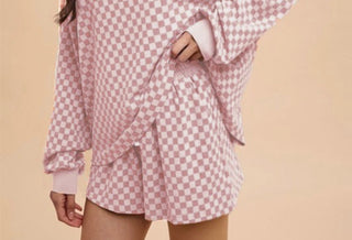 Blush Checker Shorts
