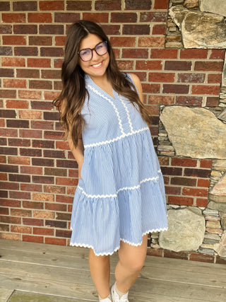 Blue Coastal Prep Dress