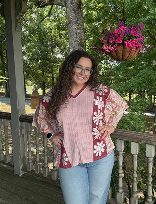 Pink Patchwork Top
